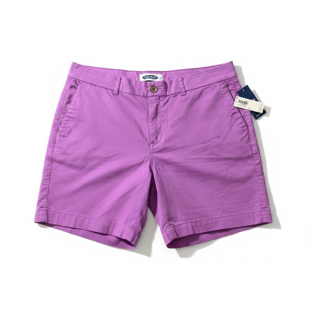 Old Navy Womens 16 Purple Everyday Short Casual Preppy Summer Chino New
